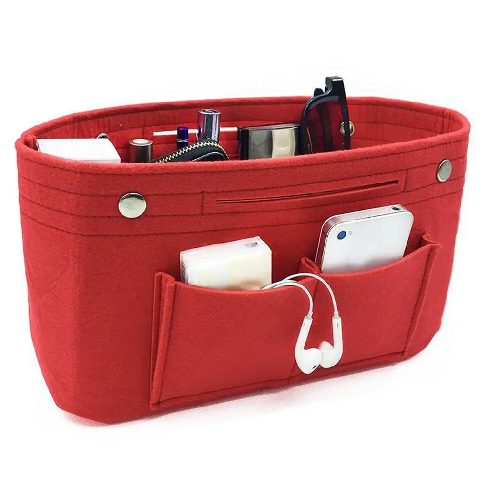 Portable Felt Cloth Insert Bag Women Organizer Handbag Travel Bag Insert Liner Purse Organizer Pouch Bag Accessories