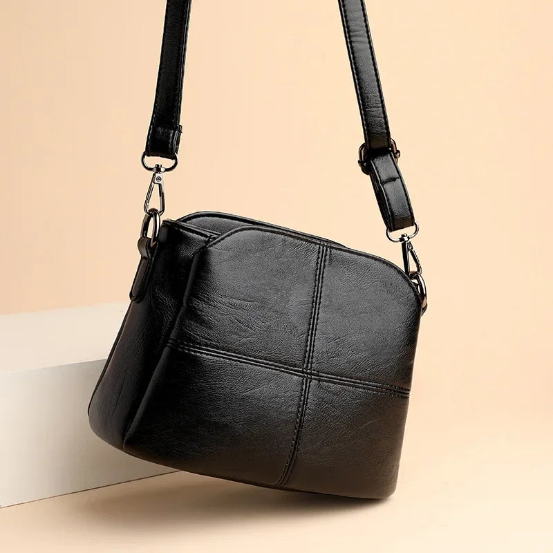 Women's Retro Crossbody PU Leather Bucket Bag