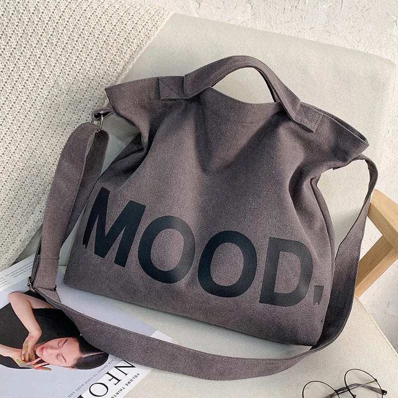 Top Canvas Bag Youth Men Shoulder Bags Large Capacity Hand Bags Letter Printed Crossbody Bag for Women Students School Bags