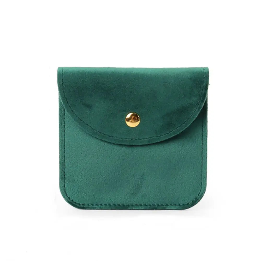 Portable Velvet Snap Button Packaging Pouch Gift Jewelry Bag Necklace Earrings Ring Storage Pouch Dust Protect Wrapping Bag