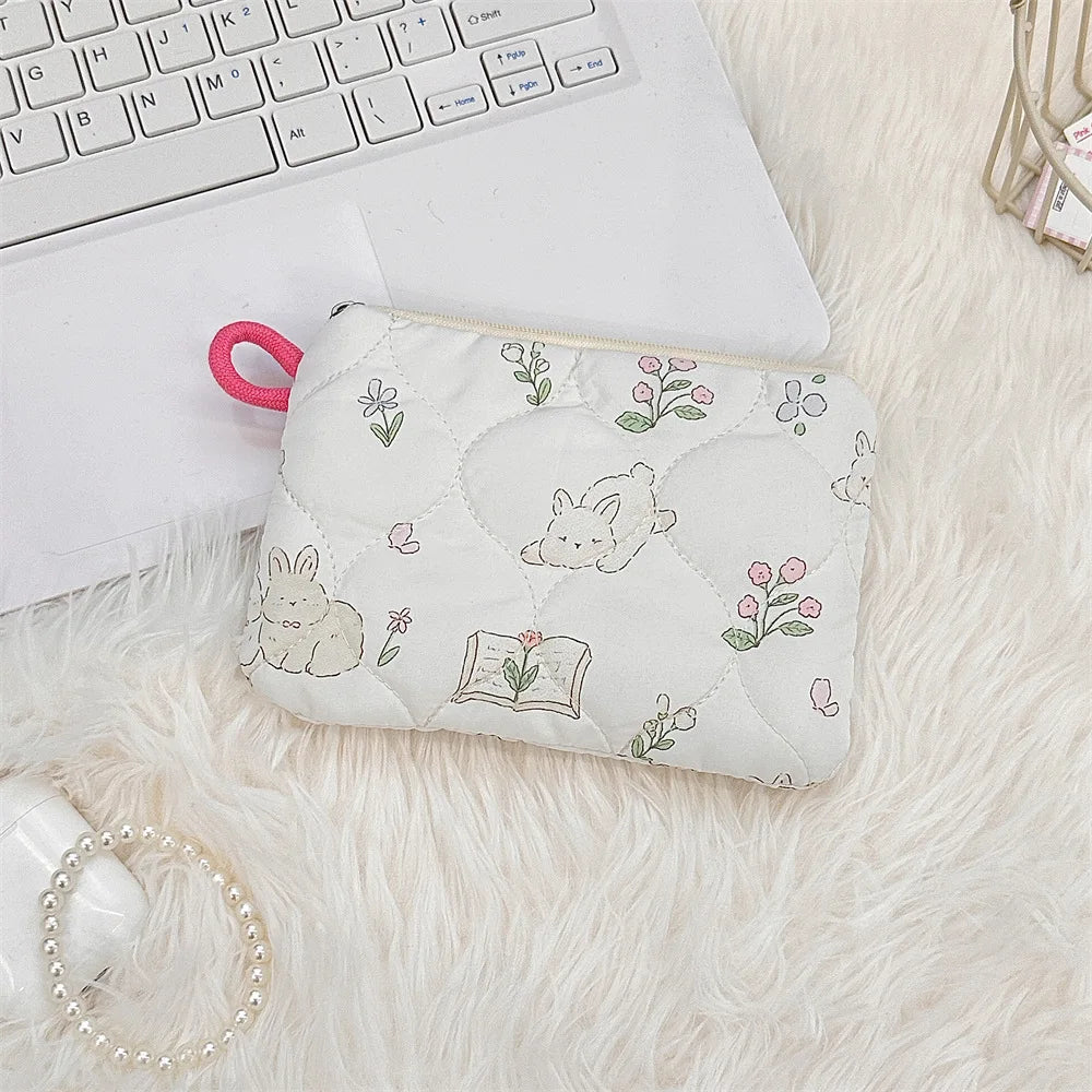 Cute Cartoon Small Travel Cosmetic Lipstick Earphone Card Portable Storage Bag Purse Women Mini Makeup Handbags Wallet Pouch Bag