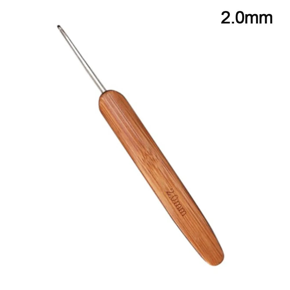 Bamboo Wooden Crochet Hooks Long Knitting Crochet Bamboo Handle Crochet Blanket Shawl Crocheting Hooks Yarn Weave Tools