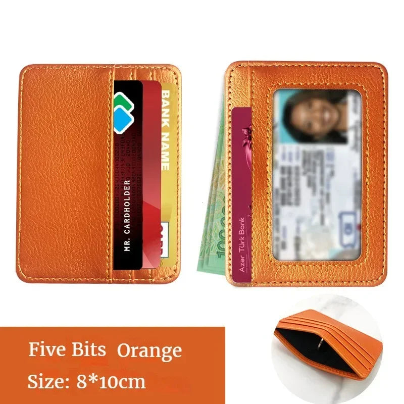 Thin PU Leather Mini Wallet Slim Bank Credit Card Holder Multi Card Slots Men's Business Small ID Case for Man Purse Cardholder