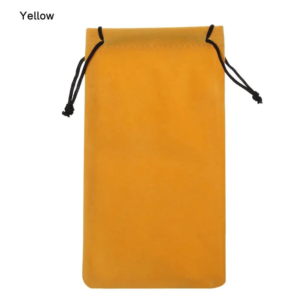 Portable Solid Color Drawstring Pouch Sunglasses Bags Myopia Customized Glass Case Soft Fabric Eyeglasses Bag