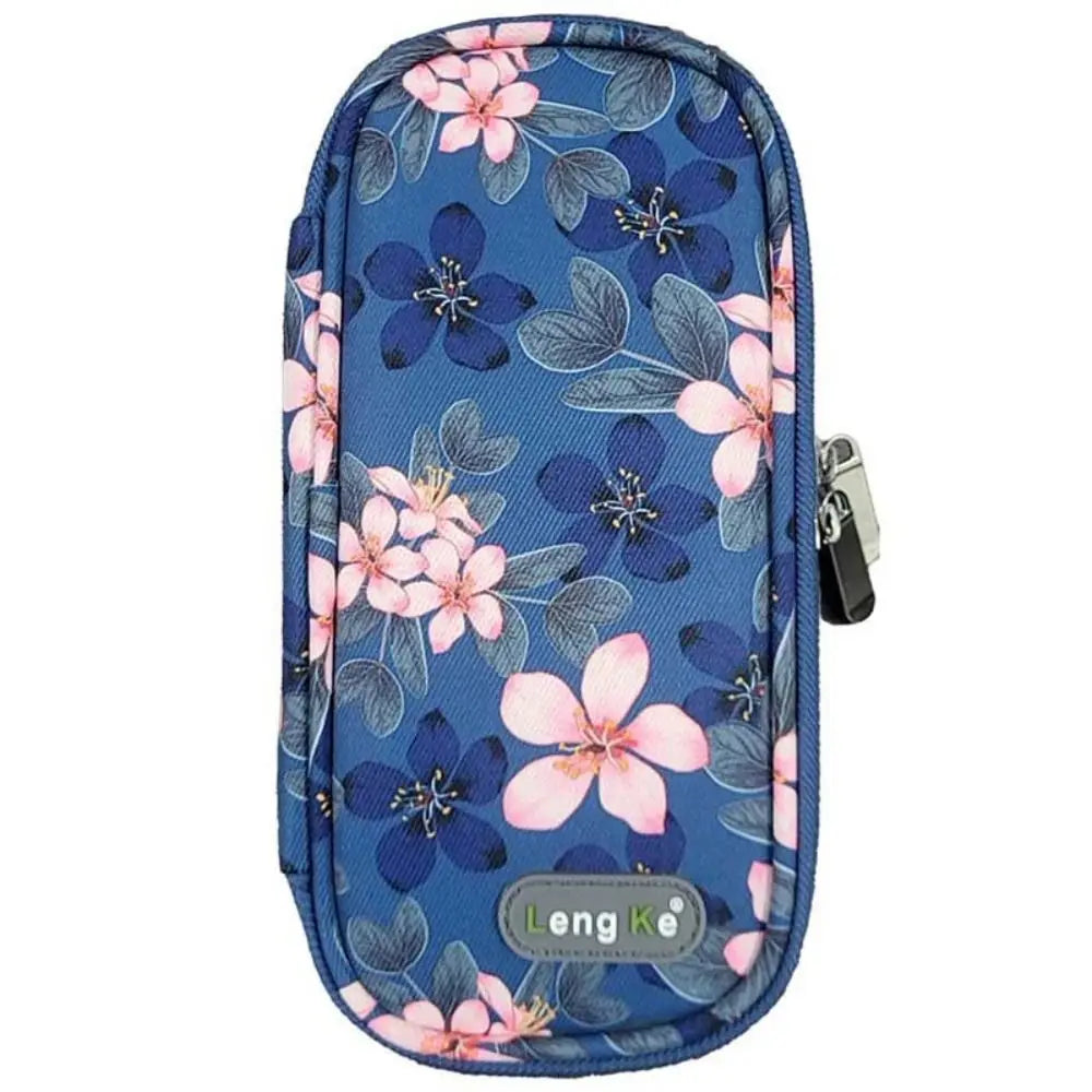 Portable Oxford Cloth Insulin Cooling Bag Floral Pattern Waterproof Insulin Cooler Pen Bag Glaciated Cold Storage Bag