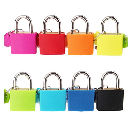 23mm Small Mini Strong Steel Padlock Travel Suitcase Diary Lock Luggage Anti-Theft Security Padlocks with 2 Keys Travel Supplies