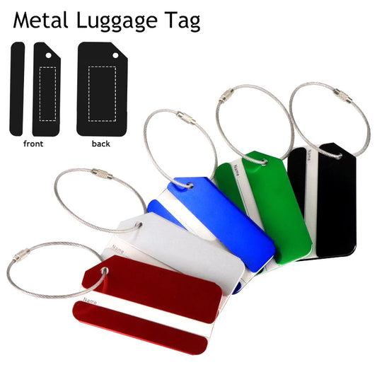 Fashion Metal Travel Luggage Tags Baggage Name Tags Suitcase Address Label Holder Aluminium Alloy Luggage Tag Travel Accessories