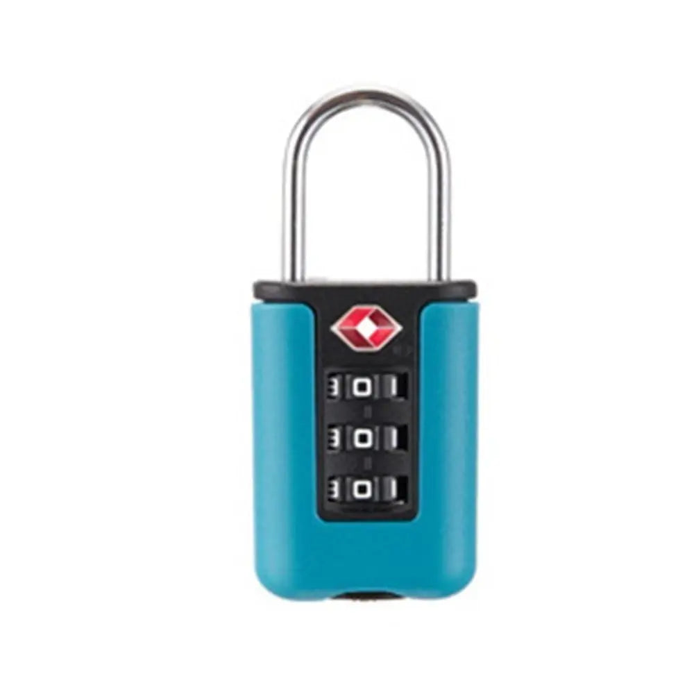 Anti-theft 3 Digit Combination Lock TSA Customs Password Lock Suitcase Luggage Coded Lock Cabinet Lock Contrast Color Padlock