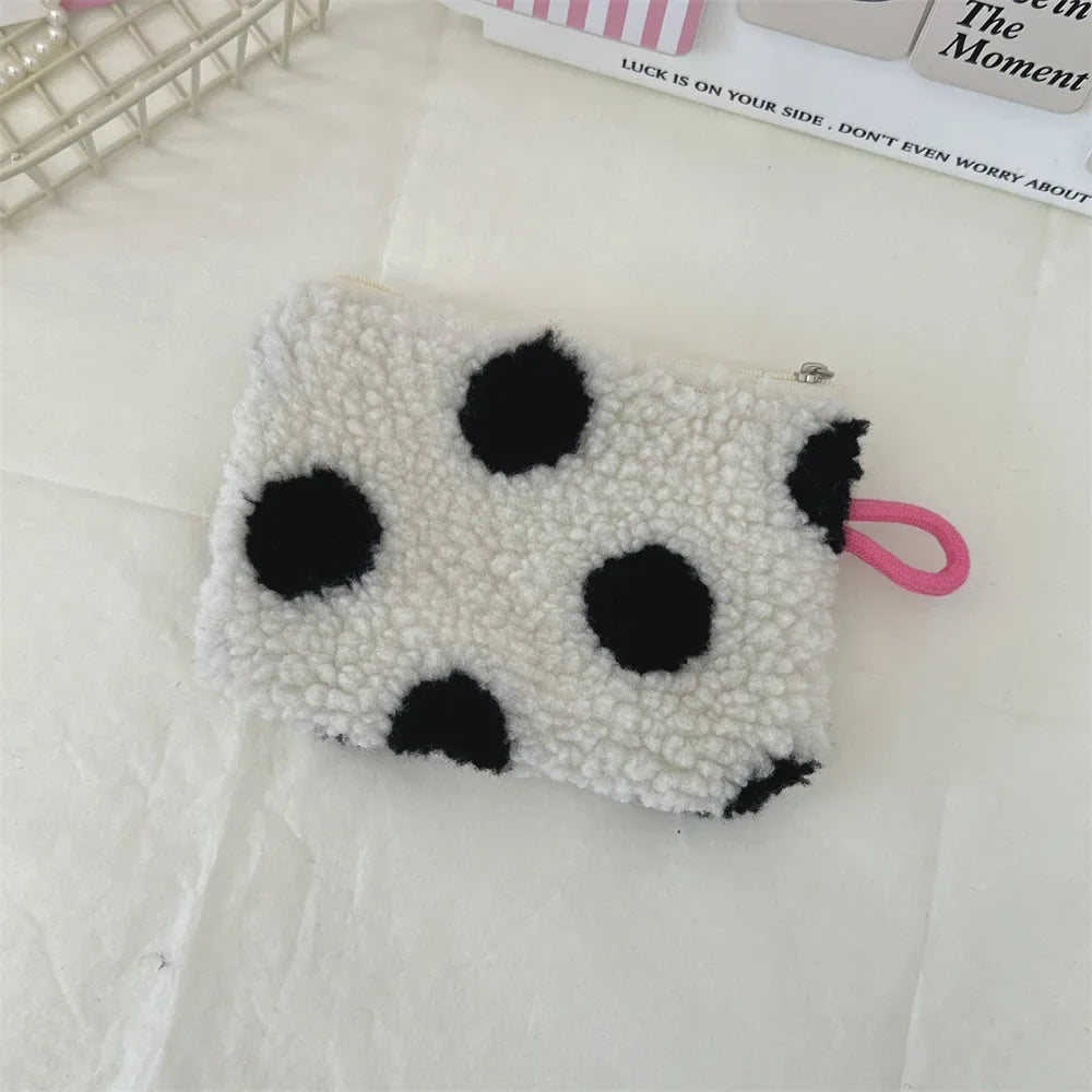 Red Green Floral Cute Women Wallet Mini Clutch Purse Coin Purse Cotton Bag Fresh Cute Card Bag Sanitary Napkins Bag Earphone Bag