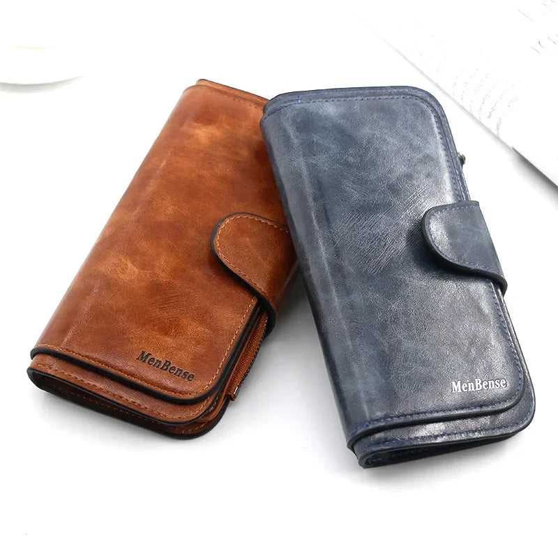 Women's Wallet Made of Leather Wallets Three Fold VINTAGE Womens Purses Mobile Phone Purse Female Coin Purse Carteira Feminina