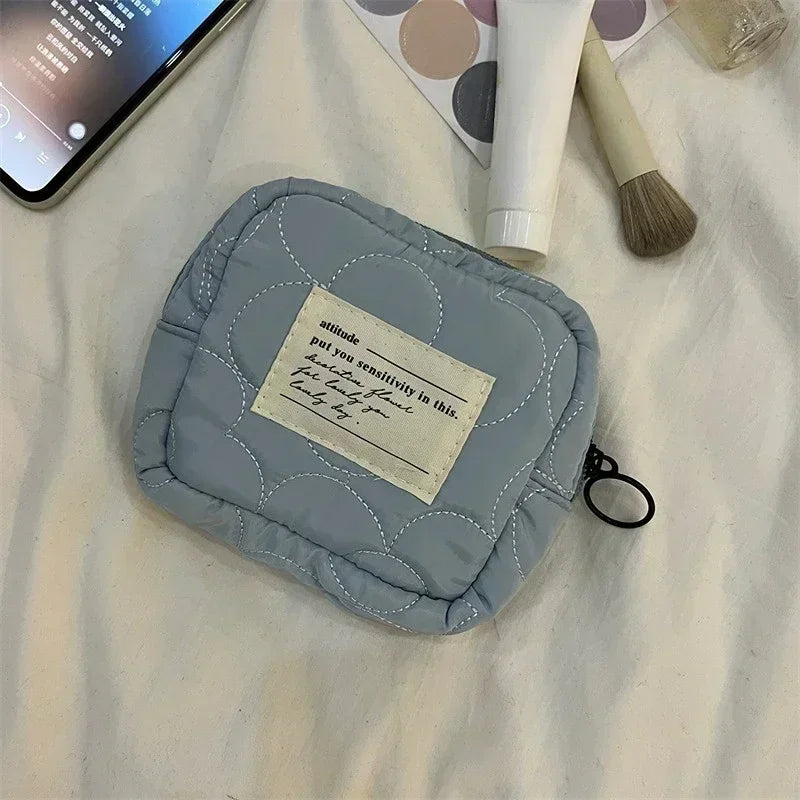 Cute Mini Makeup Bag for Women Portable Travel Small Cosmetic Bags Lipstick Case Zipper Toiletry Bag Washing Pouch Storage Bags