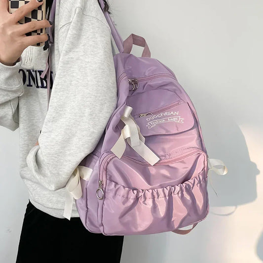 Fashion Canvas Anti-theft Backpack for Teen Girls