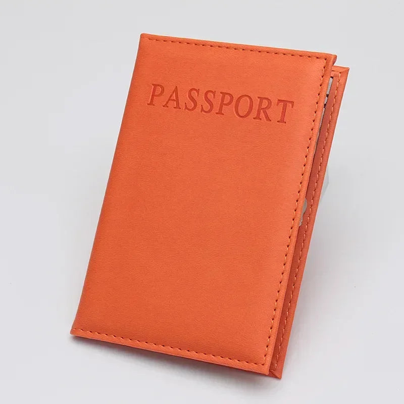 1PC Fashion New PU Women Passport Holder Couple Models Girls Travel Passport Cover Unisex Card Case Man Card Holder Wallet