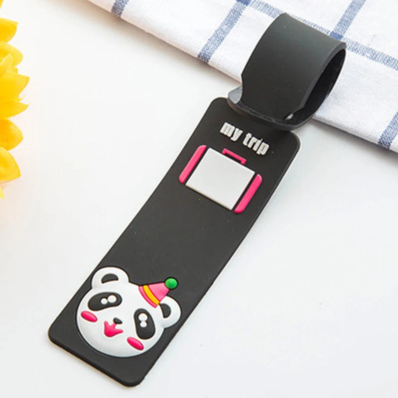 Fashion Travel Accessories Cute Animals Strip Luggage Tag Silicone Suitcase ID Addres Holder Baggage Boarding Tag Portable Label