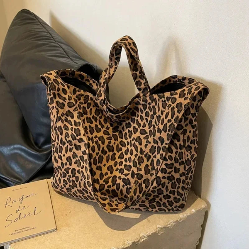 Leopard Design 2025 Korean Fashion Big Crossbody Bags for Women Travel Handbag Lady Shopper Shopping Shoulder Bag Bolsa Feminina