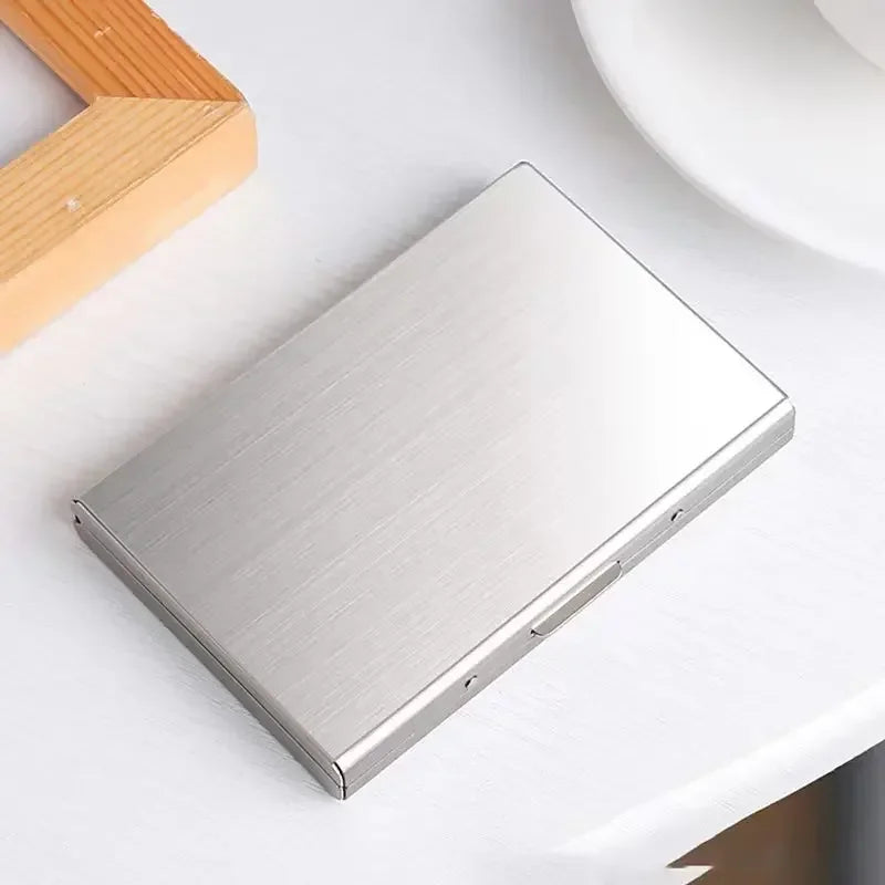 1pc Card Holder Men RFID Blocking Aluminum Metal Slim Wallet Money Bag Anti-scan Credit Card Holder Thin Case Small Male Wallet