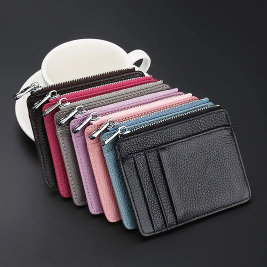 Leather Purses ID Card Holder Colorful Bank Credit Card Box Multi Slot Slim Card Case Wallet Women Men Business Card Cover