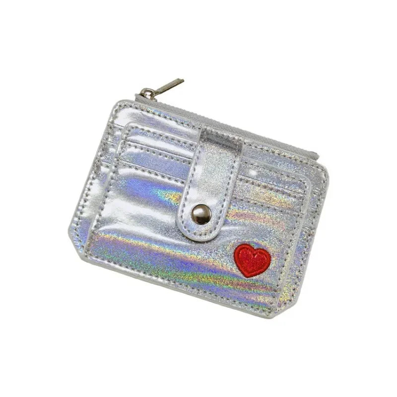 2023 Laser Women's Wallet Cute Design Large Capacity Multi -card Cash Coin Purse Pocket Pocket Love Pattern Accessories