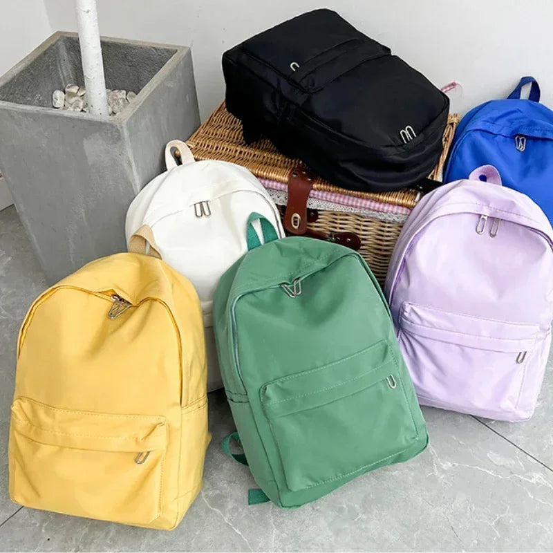 Waterproof Nylon Women's Backpack Travel Schoolbag for Teens