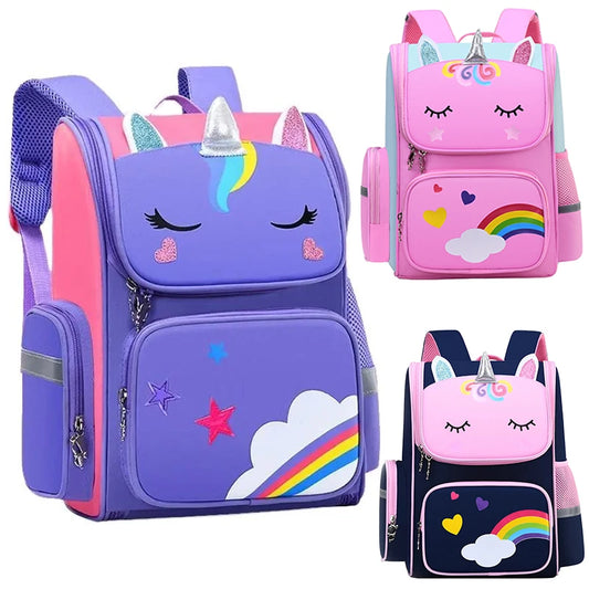 Unicorn Rainbow Waterproof Backpack for Girls