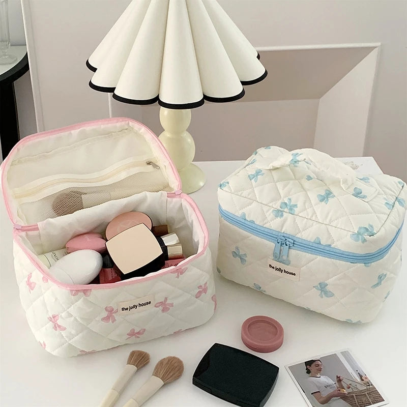 Large Capacity Makeup Bag Multifunction Wash Pouch Portable Toiletry Bag Cosmetic Zipper Pouch Handbag 파우치