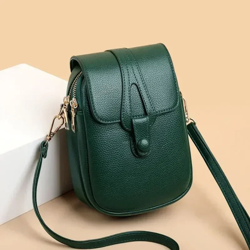 Vintage PU Leather Crossbody Bag for Women