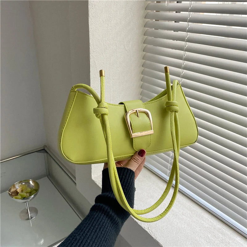 Women's Shoulder Bag Solid Color Popular Small Bag Trend Summer 2025 New Trendy Crossbody Bag Texture Shoulder Underarm Bag