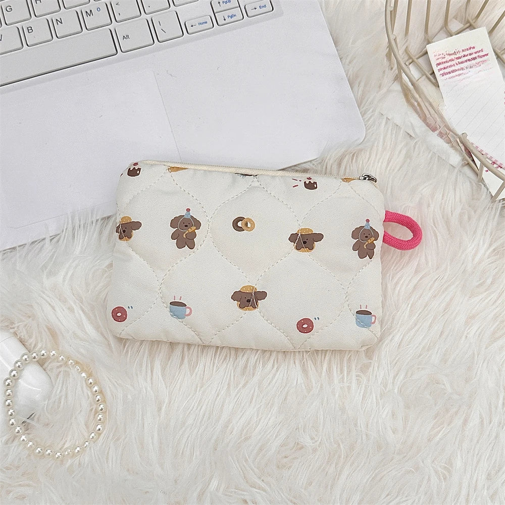 Cute Cartoon Small Travel Cosmetic Lipstick Earphone Card Portable Storage Bag Purse Women Mini Makeup Handbags Wallet Pouch Bag