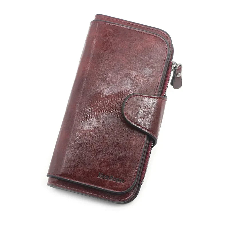 Women's Wallet Made of Leather Wallets Three Fold VINTAGE Womens Purses Mobile Phone Purse Female Coin Purse Carteira Feminina