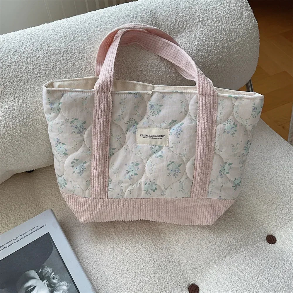 Floral Patchwork Women's Tote Shoulder Bag Purse