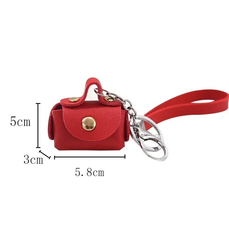 Cute Mini Coin Purses Girls Small Earphone Box Soft Leather Housekeeper Keychain Wallet Pouch Women's Bags Portable Storage Bag