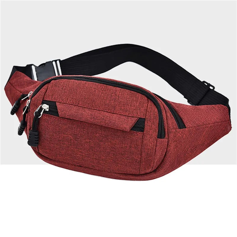 Men's Women's Universal Waist Bag Crossbody Sports Cell Phone Bag Large Capacity Chest Bag