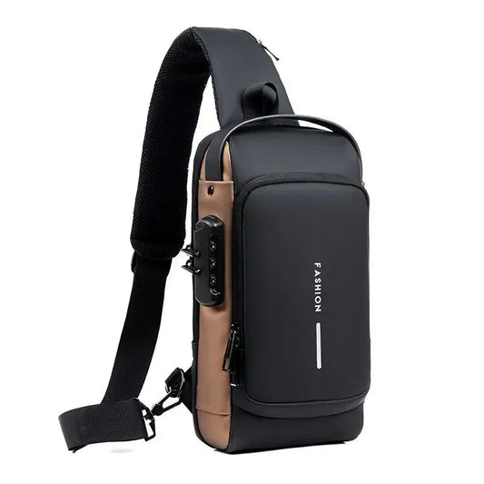 Men's Anti-Theft USB Charging Sling Bag