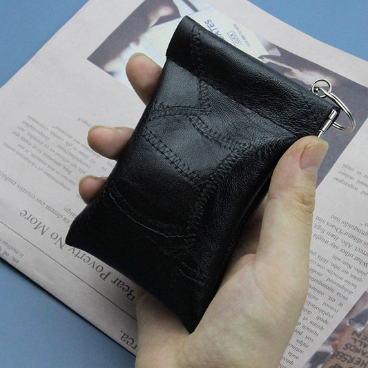 2023 New Fashion Leather Long Pocket Key Wallet Keyring Coin Purse Women Men Small Short Money Change Bag Little Card Holder