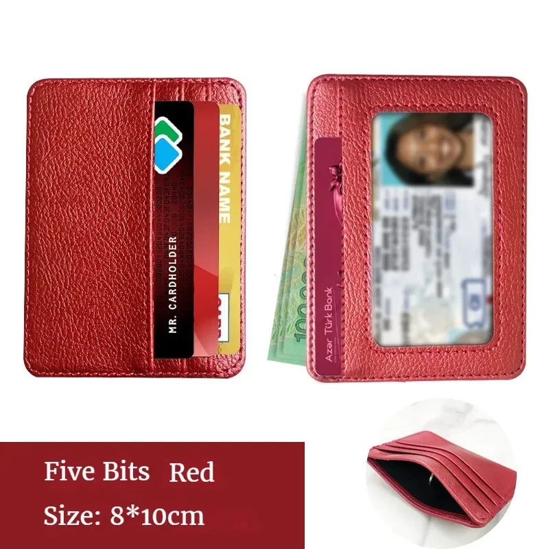 Thin PU Leather Mini Wallet Slim Bank Credit Card Holder Multi Card Slots Men's Business Small ID Case for Man Purse Cardholder