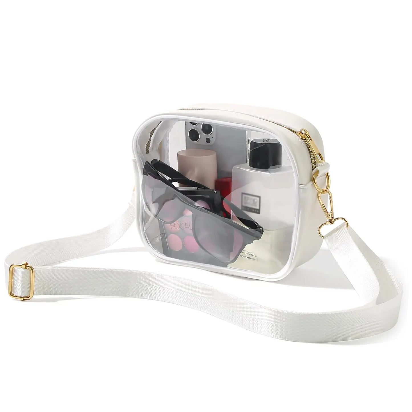 Clear Stadium Crossbody Bag for Concerts and Sports Events