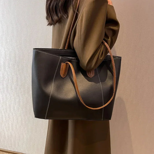 Luxury PU Leather Women's Shoulder Tote Bag