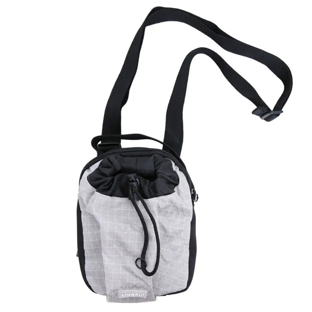 Nylon Drawstring Crossbody Bag Large Capacity Travel Phone Bag