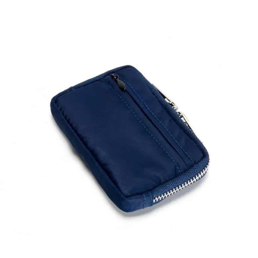 Japanese Men Wallet Earbuds Storage Bag Credit Card Holder Case for Boys Girls Journey Bank Card Organizer Zipper Coin Purse