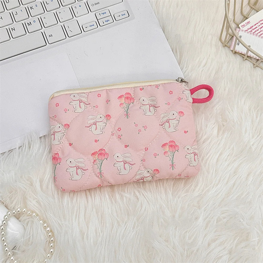 Cute Cartoon Small Travel Cosmetic Lipstick Earphone Card Portable Storage Bag Purse Women Mini Makeup Handbags Wallet Pouch Bag