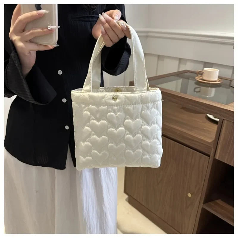 Puffer Shoulder Bag for Women Soft Down Cotton Padded Tote Handbag Purse Quilted Cross Body Bag Solid Color Bubbles Cloud Bag