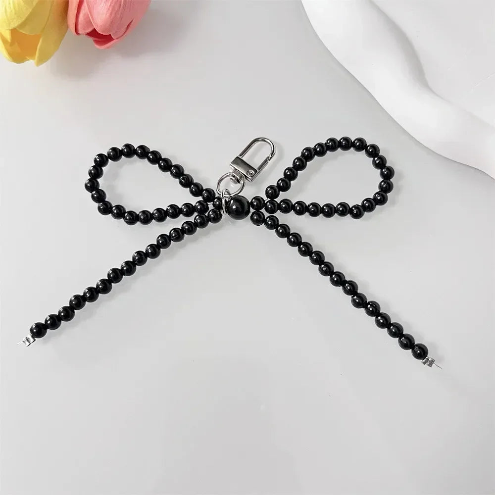 Bag Decoration Bead Keychain Bowknot Pendant Bag Charm Suitable for Any Occasion Bags Keychain Women's Hand-held Chain Lanyard