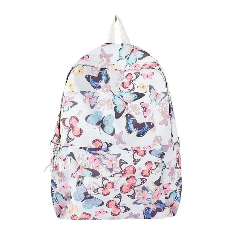 Fashion Butterfly Pattern Women's Backpack for School and Travel Organizer