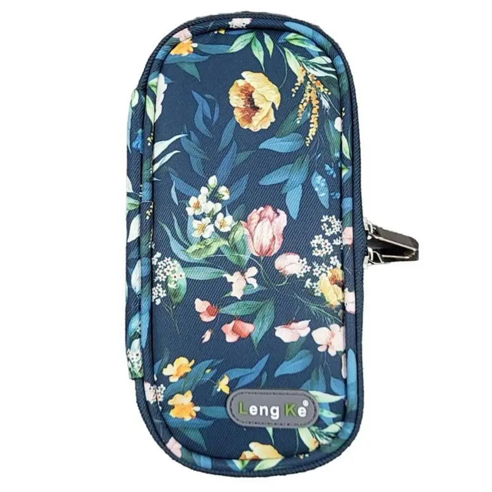 Portable Oxford Cloth Insulin Cooling Bag Floral Pattern Waterproof Insulin Cooler Pen Bag Glaciated Cold Storage Bag