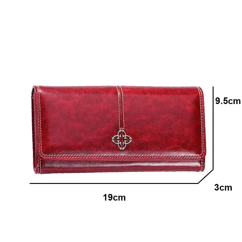 Women's Leather Wallet Woman Luxury Long Wallets Fashion Women Purses Money Bags Handbags Womens Purse Cards Holder Carteras