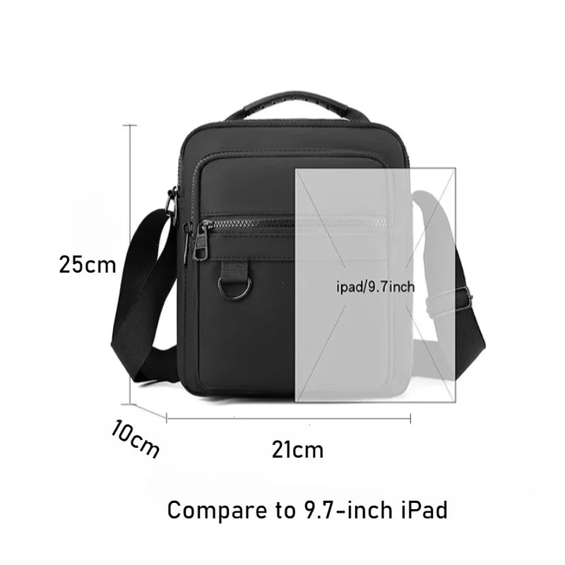 Messenger Sling Bags for Men Casual Oxford Small Zipper Crossbody Pouch Simple Mini Crossbody Phone Bag Male Side Shoulder Bag