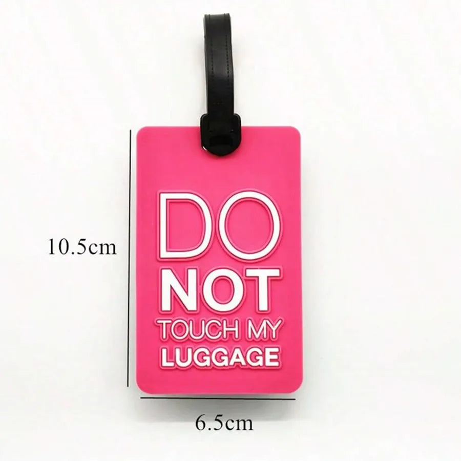 1PCS Don't Touch My Bag Luggage Tag High Quality Travel Accessories Baggage Tag Boarding Tag Name ID Labels