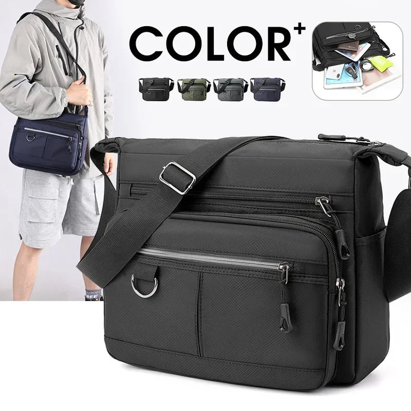 Men's Waterproof Oxford Crossbody Bag - Large Capacity Luxury Messenger