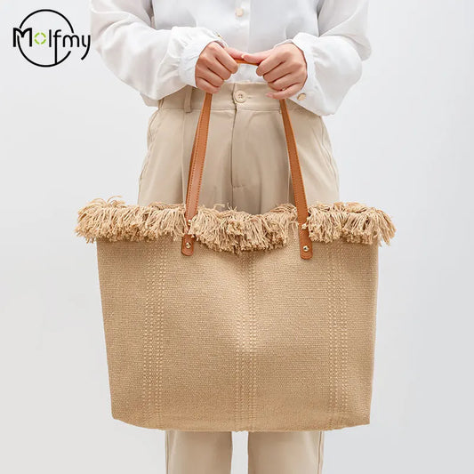 Beach Tote Bag Large Canvas Shoulder Handbag for Women