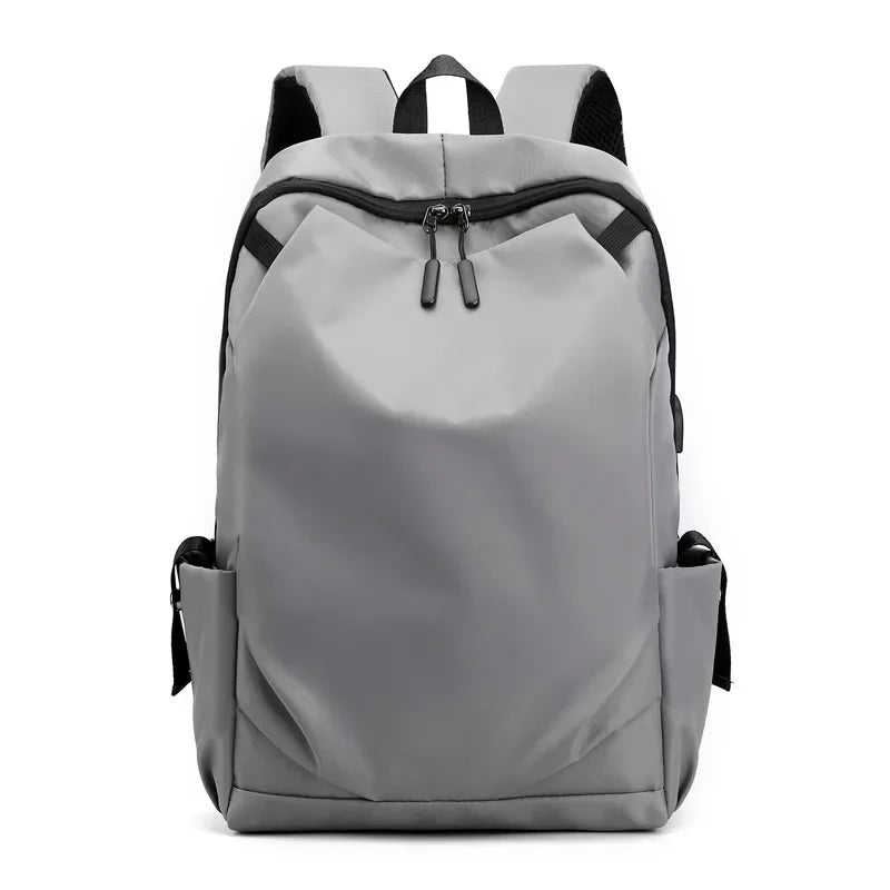 Men's Waterproof Nylon Laptop Backpack with USB Charging, Large Capacity